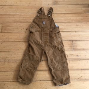 Carhart fleece lined bib overalls size 3T GUC